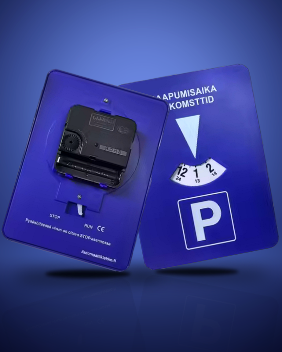 Automaattinen parkkikiekko lähikuvassa